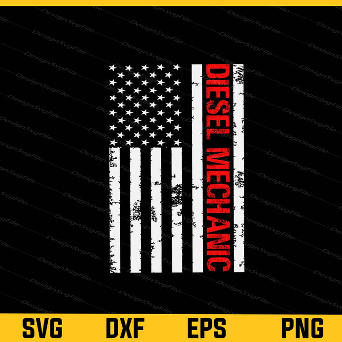 American Flag Diesel Mechanic Svg Cutting Printable File  - Premium Cutting Files in SVG, PNG & EPS Formats - Premium SVG Cutting Files for Crafts