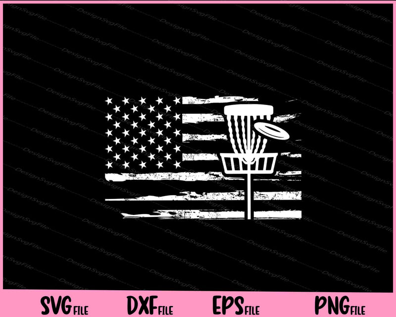 American Flag Disc Golf svg