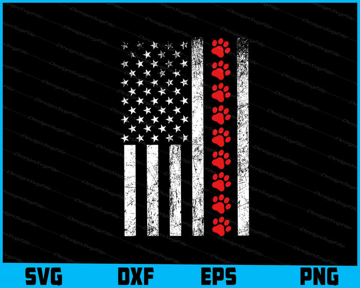 American Flag SVG, Baseball Dad SVG Dog-Paw PNG