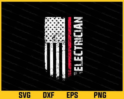 American Flag Electrician Svg Cutting Printable File  - Premium Cutting Files in SVG, PNG & EPS Formats - Premium SVG Cutting Files for Crafts