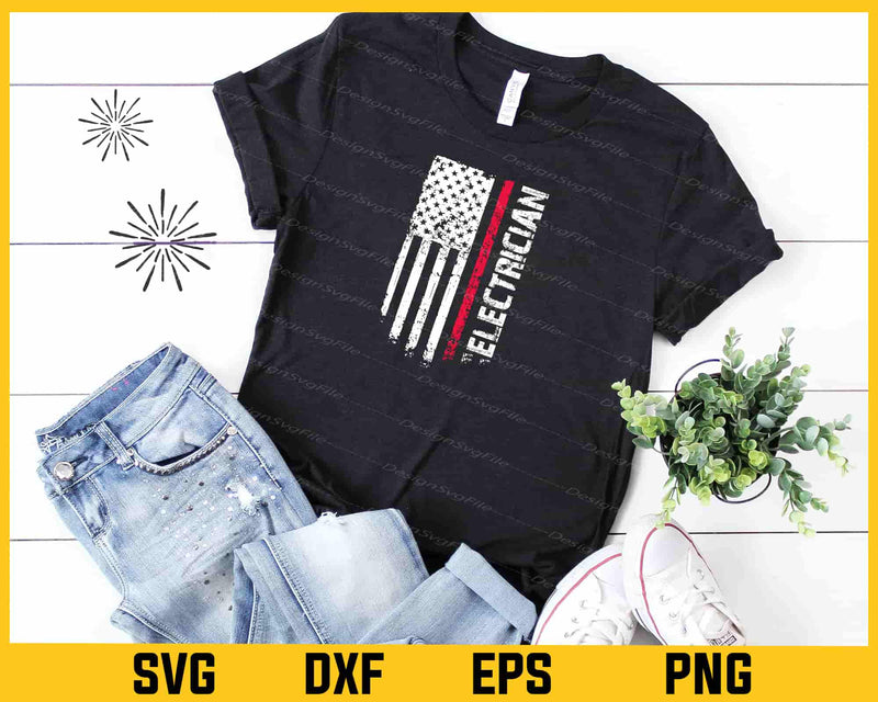 American Flag Electrician Svg Cutting Printable File  - Premium Cutting Files in SVG, PNG & EPS Formats - Premium SVG Cutting Files for Crafts