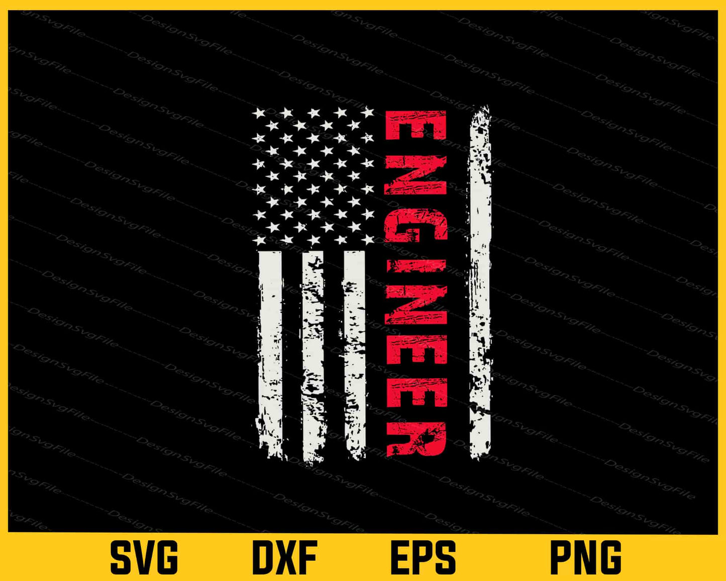 American Flag Engineer Svg Cutting Printable File  - Premium Cutting Files in SVG, PNG & EPS Formats - Premium SVG Cutting Files for Crafts