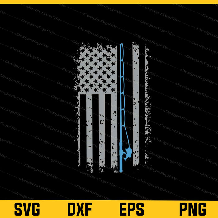 American Flag Fishing Svg Cutting Printable File  - Premium Cutting Files in SVG, PNG & EPS Formats - Premium SVG Cutting Files for Crafts