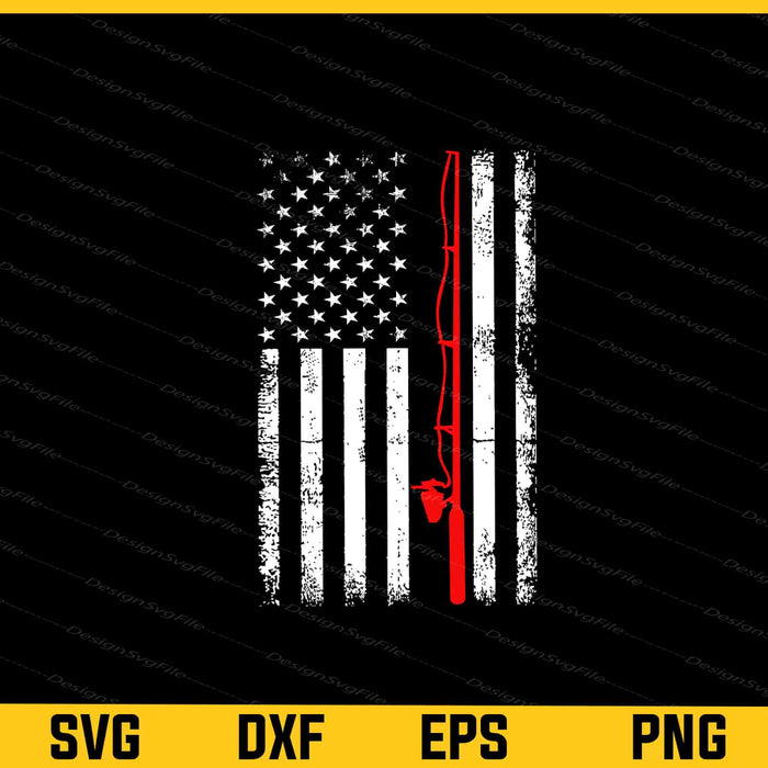 American Flag Fishing Design Svg Cutting Printable File  - Premium Cutting Files in SVG, PNG & EPS Formats - Premium SVG Cutting Files for Crafts