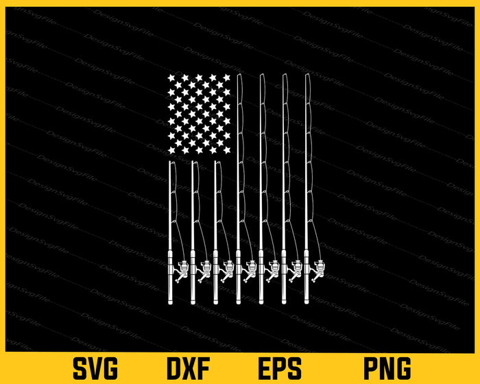 American Flag Fishing Lover Svg Cutting Printable File  - Premium Cutting Files in SVG, PNG & EPS Formats - Premium SVG Cutting Files for Crafts
