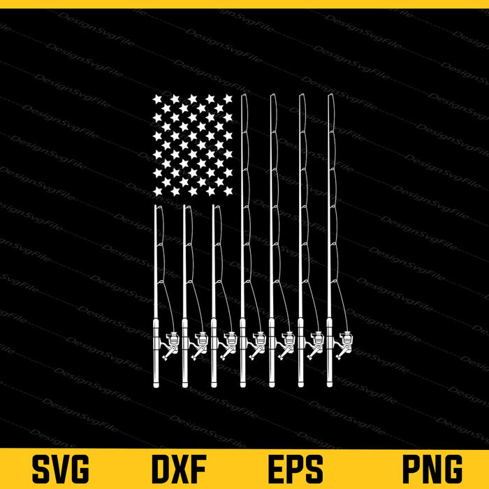 American Flag Fishing Lover Svg Cutting Printable File  - Premium Cutting Files in SVG, PNG & EPS Formats - Premium SVG Cutting Files for Crafts