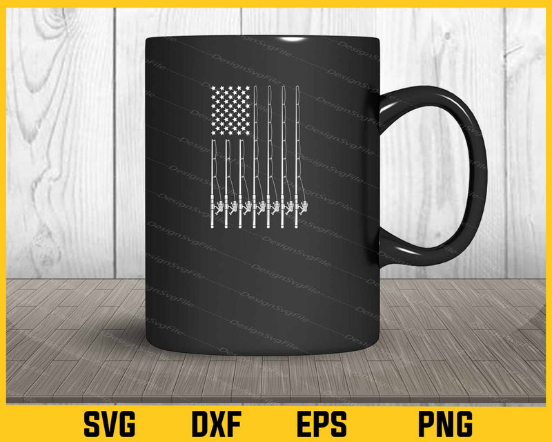 American Flag Fishing Lover mug