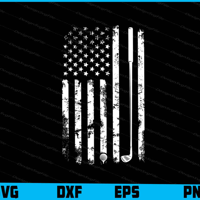 American Flag Golf SVG