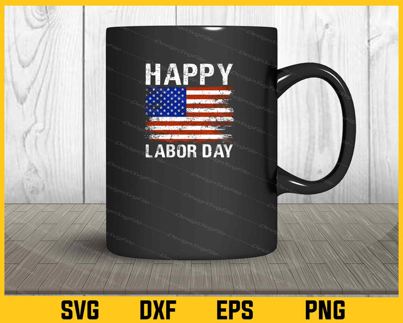 American Flag Happy Labor Day mug