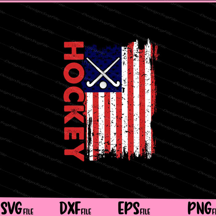 American Flag Hokey 4th Of July Svg Cutting Printable Files  - Premium Cutting Files in SVG, PNG & EPS Formats - Premium SVG Cutting Files for Crafts