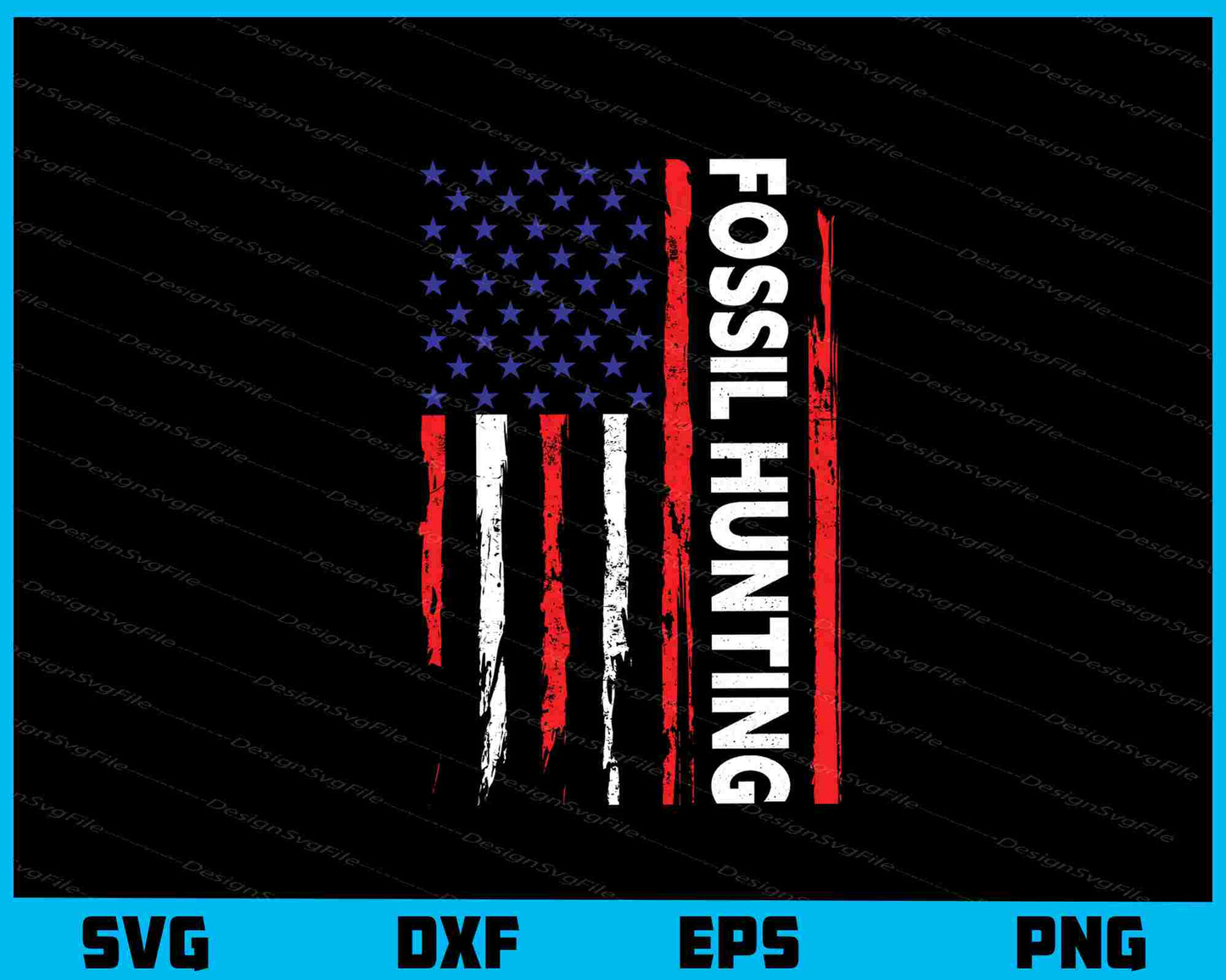 American Flag Hunting Fossils Svg Cutting Printable File  - Premium Cutting Files in SVG, PNG & EPS Formats - Premium SVG Cutting Files for Crafts