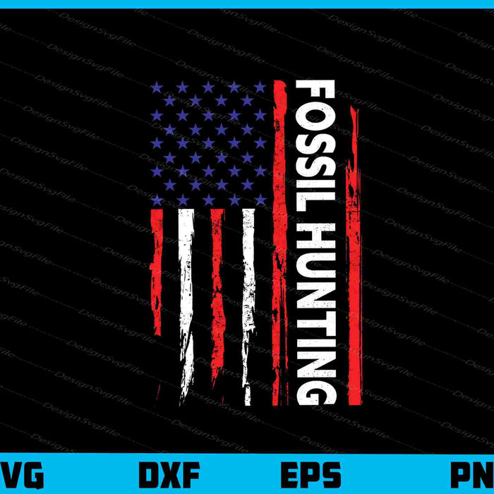 American Flag Hunting Fossils Svg Cutting Printable File  - Premium Cutting Files in SVG, PNG & EPS Formats - Premium SVG Cutting Files for Crafts