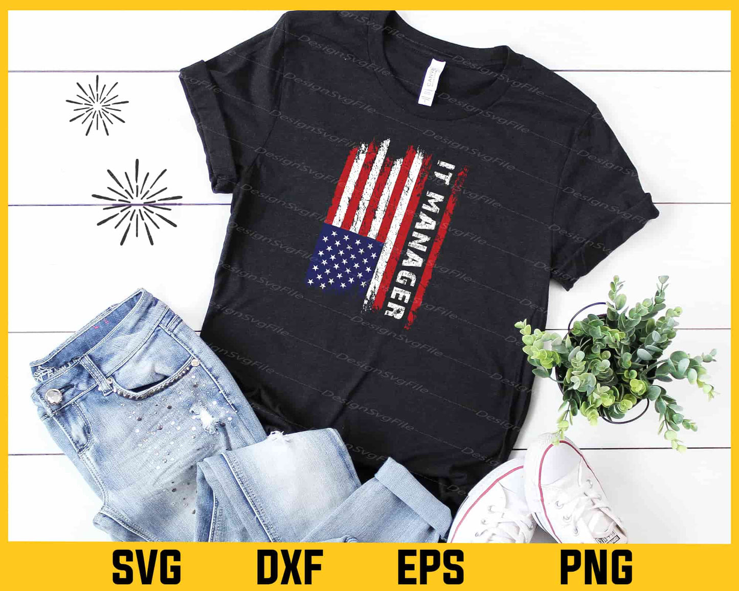 American Flag It Manager Svg Cutting Printable File  - Premium Cutting Files in SVG, PNG & EPS Formats - Premium SVG Cutting Files for Crafts