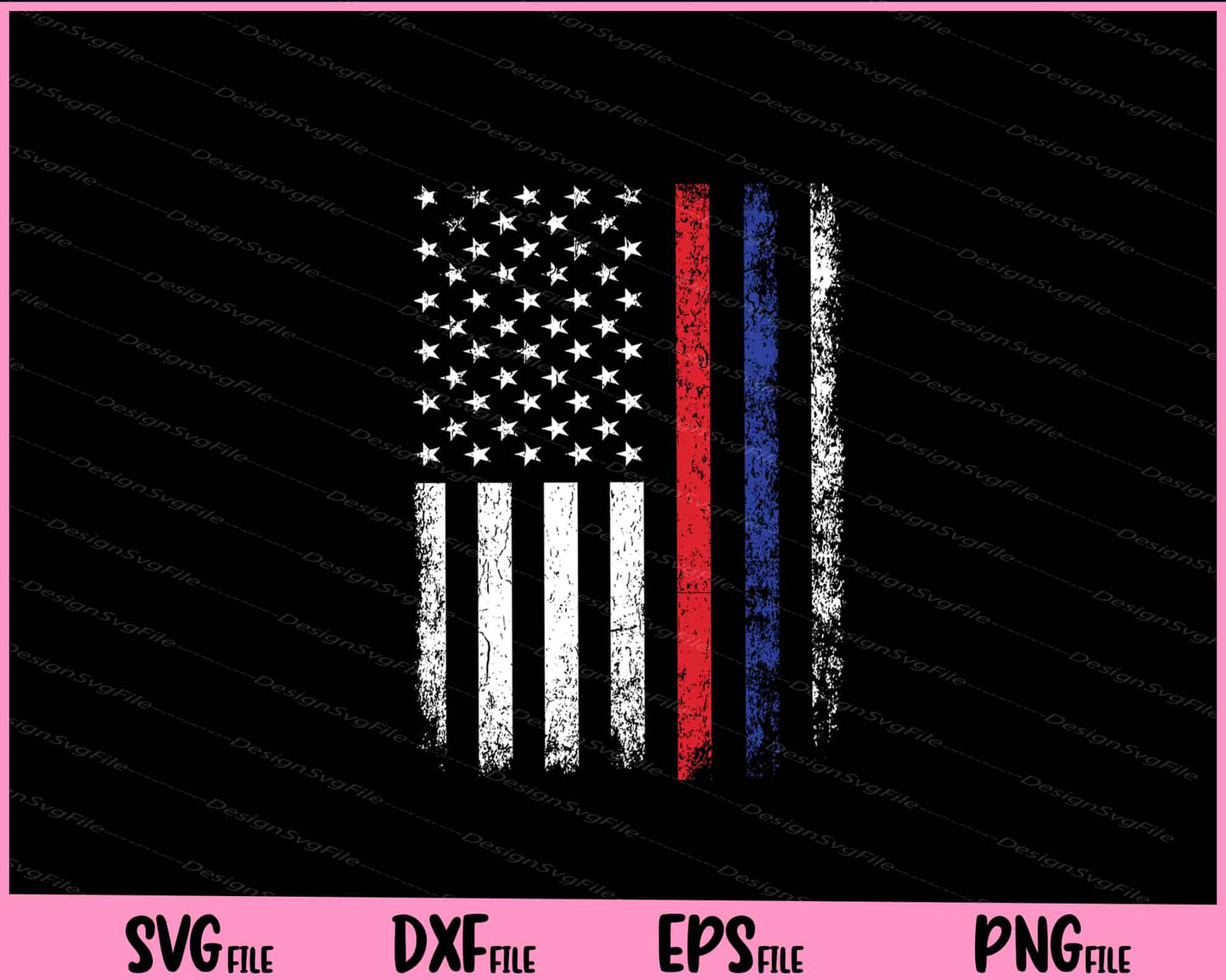 American Flag Red Blue Thin Line Apparel Firefighter Police Svg Cutting Printable File  - Premium Cutting Files in SVG, PNG & EPS Formats - Premium SVG Cutting Files for Crafts