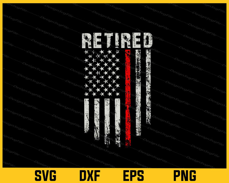 American Flag Retirement svg