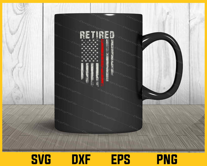 American Flag Retirement mug