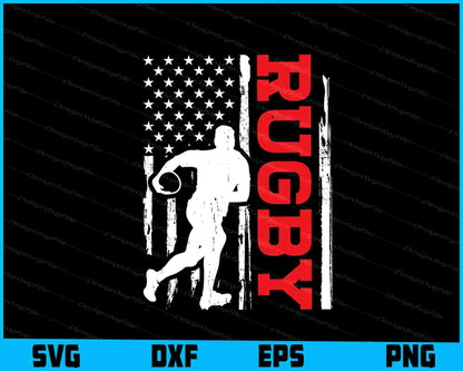 American Flag Rugby Player