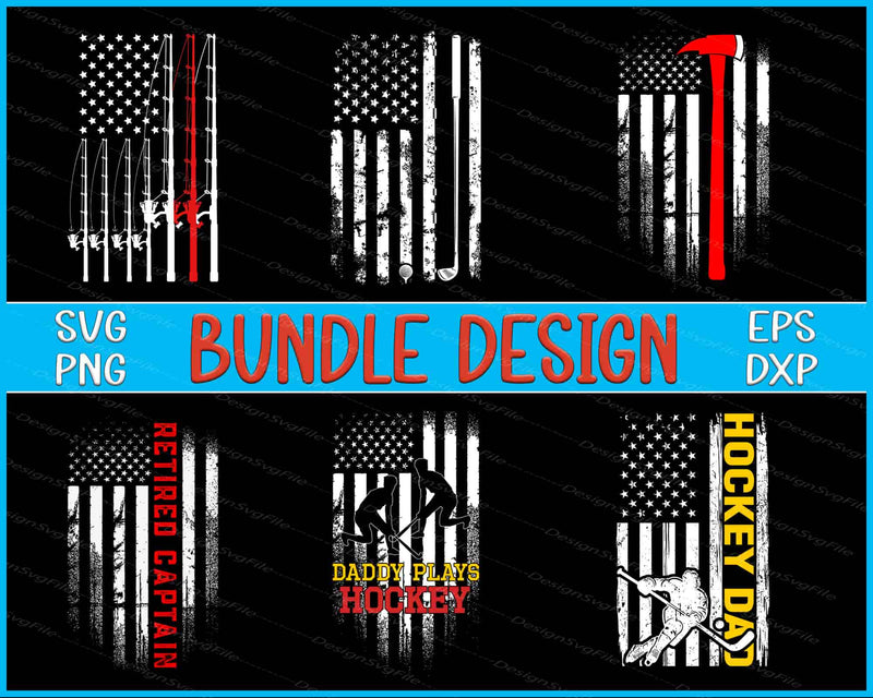 American Flag SVG, Fishing SVG Firefighter PNG