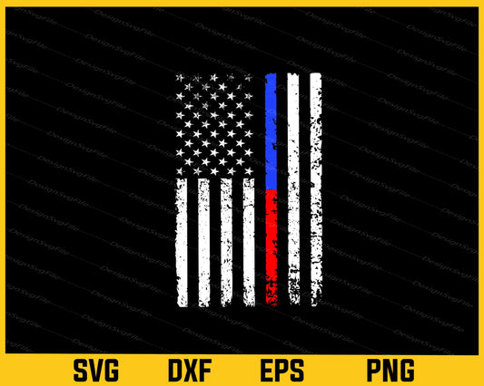 American Flag The Blue Police Svg Cutting Printable File  - Premium Cutting Files in SVG, PNG & EPS Formats - Premium SVG Cutting Files for Crafts