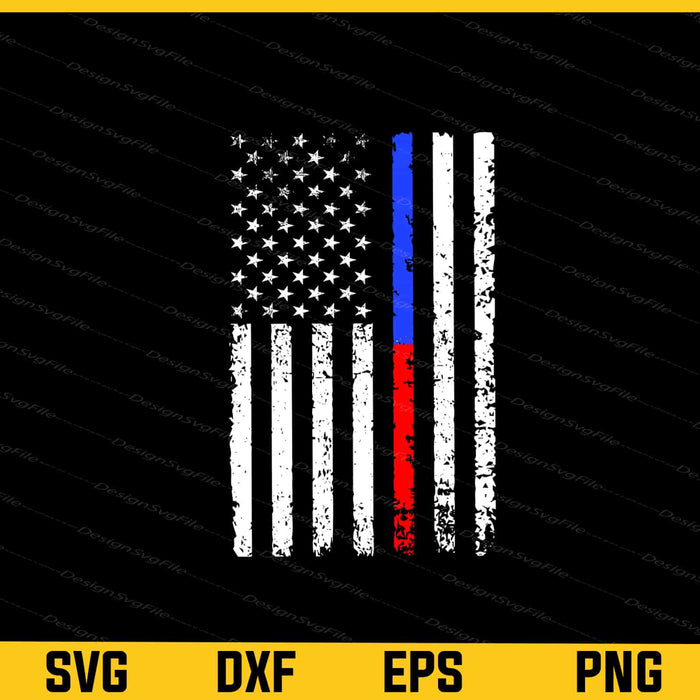 American Flag The Blue Police Svg Cutting Printable File  - Premium Cutting Files in SVG, PNG & EPS Formats - Premium SVG Cutting Files for Crafts