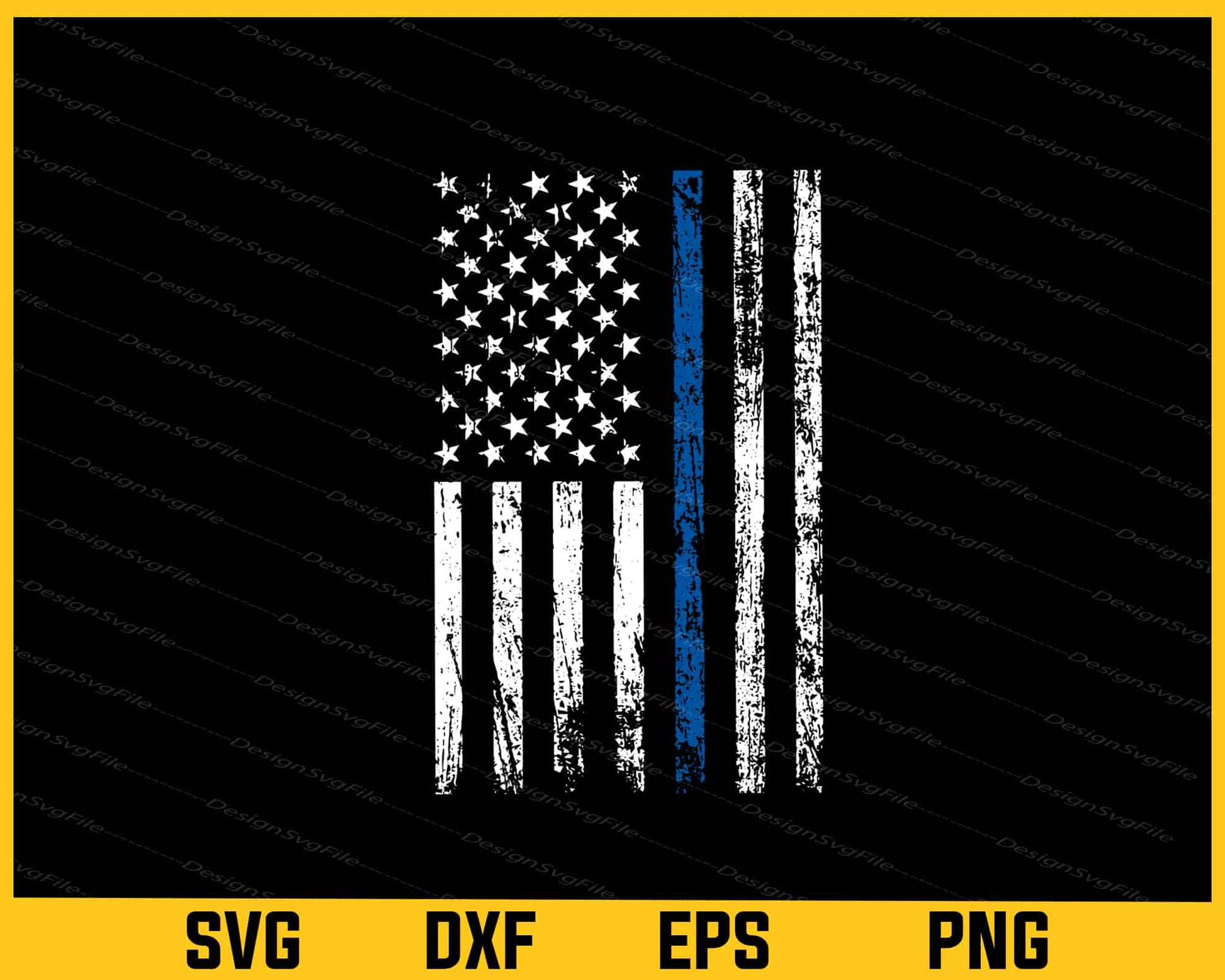 American Flag Thin Blue Line Svg Cutting Printable File  - Premium Cutting Files in SVG, PNG & EPS Formats - Premium SVG Cutting Files for Crafts