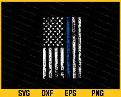 American Flag Thin Blue Line Svg Cutting Printable File  - Premium Cutting Files in SVG, PNG & EPS Formats - Premium SVG Cutting Files for Crafts