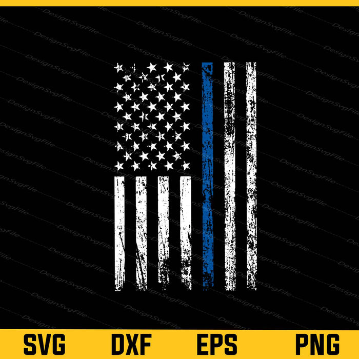 American Flag Thin Blue Line Svg Cutting Printable File  - Premium Cutting Files in SVG, PNG & EPS Formats - Premium SVG Cutting Files for Crafts