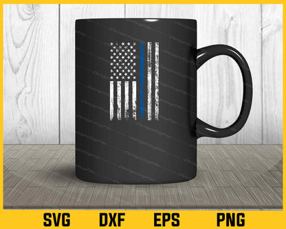 American Flag Thin Blue Line Svg Cutting Printable File  - Premium Cutting Files in SVG, PNG & EPS Formats - Premium SVG Cutting Files for Crafts