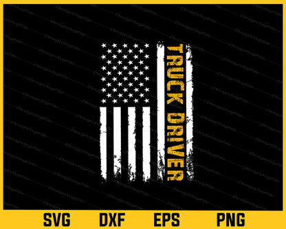 American Flag Truck Driver Svg Cutting Printable File  - Premium Cutting Files in SVG, PNG & EPS Formats - Premium SVG Cutting Files for Crafts