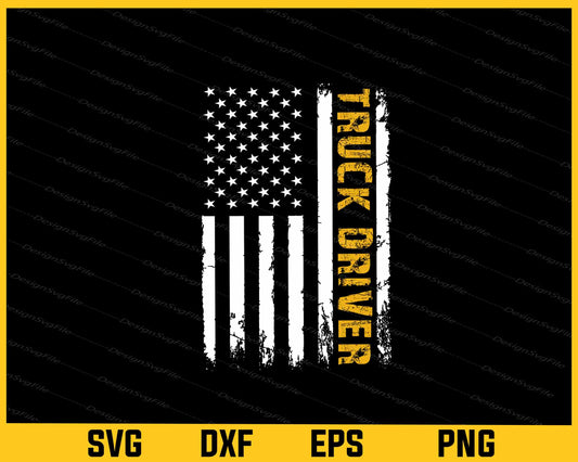 American Flag Truck Driver Svg Cutting Printable File  - Premium Cutting Files in SVG, PNG & EPS Formats - Premium SVG Cutting Files for Crafts