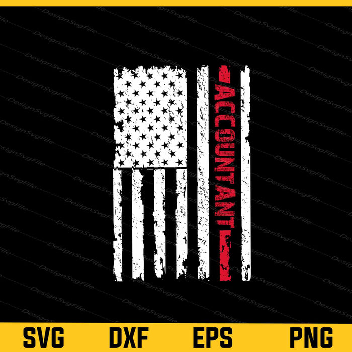 American US Flag Accounting Svg Cutting Printable File  - Premium Cutting Files in SVG, PNG & EPS Formats - Premium SVG Cutting Files for Crafts