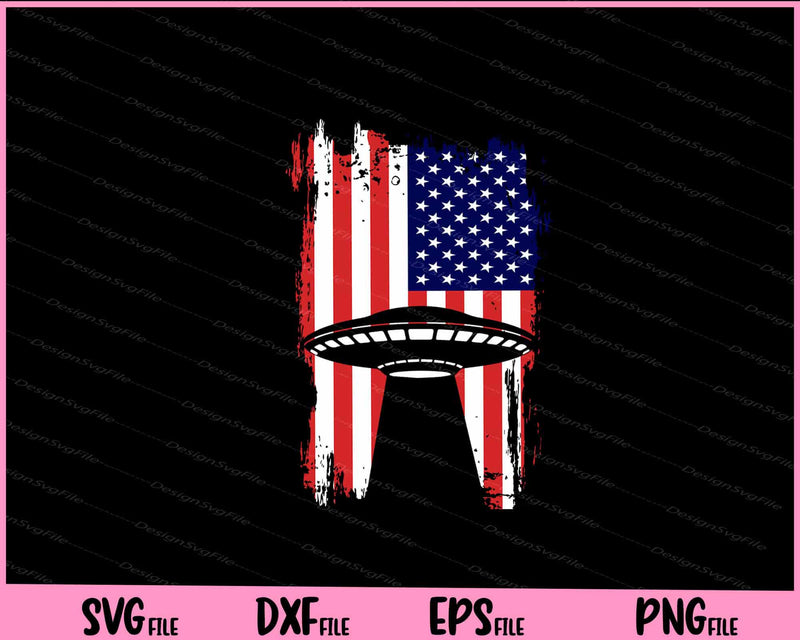 American flag Alien 4th of July svg