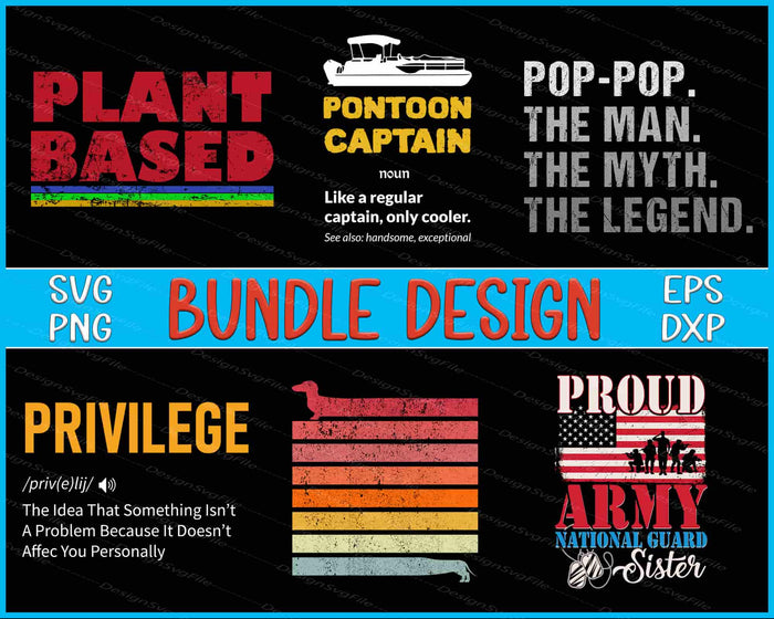 Army Bundle SVG, Father day PNG