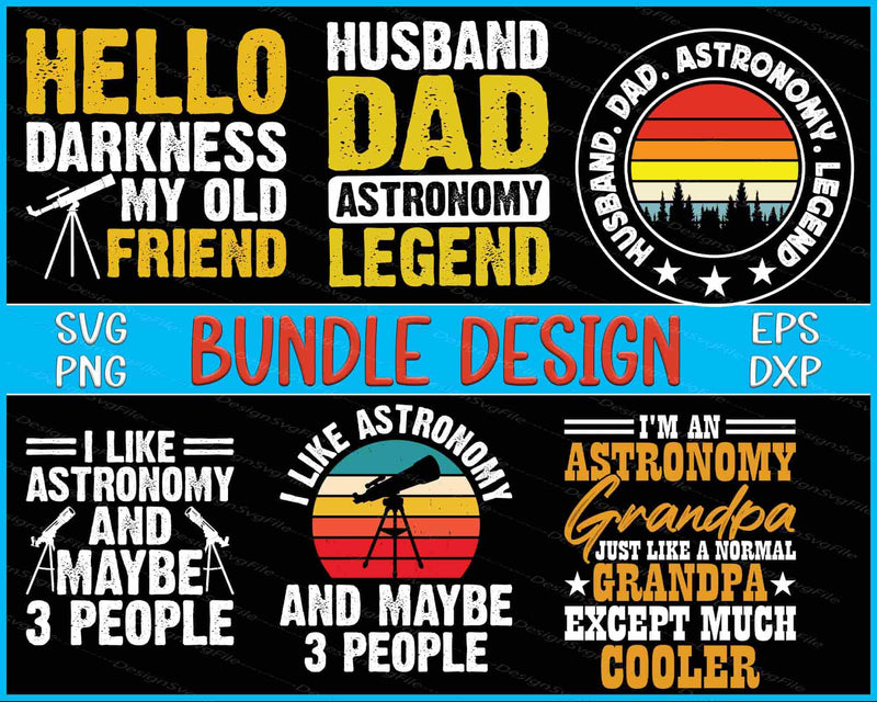 Astronomy Bundle SVG Grandpa PNG