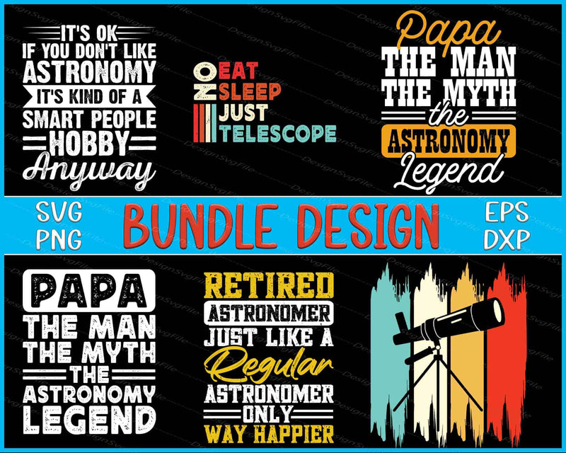 Astronomy Bundle SVG Papa PNG