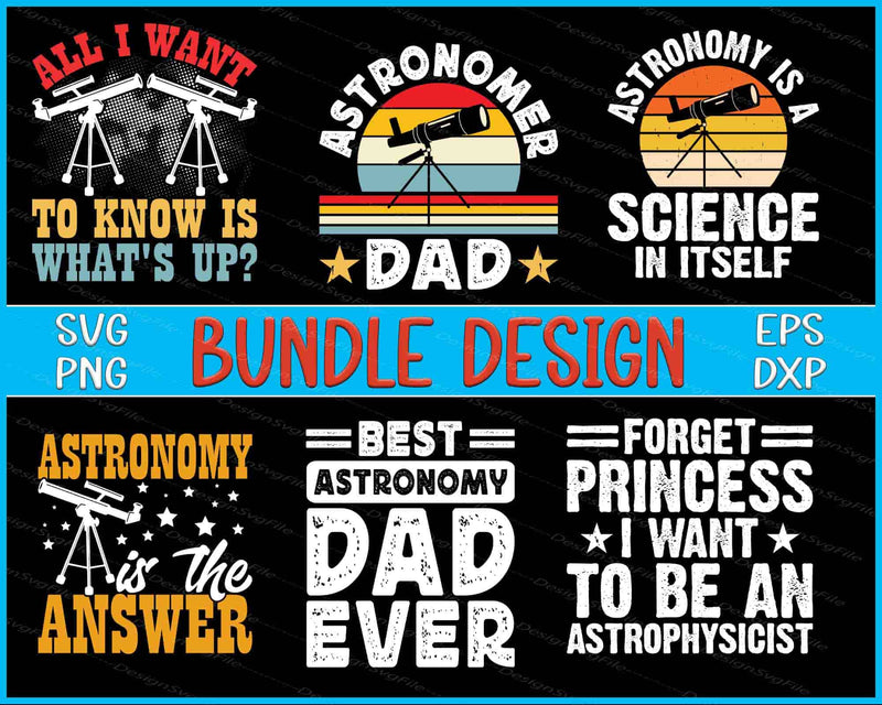 Astronomy Bundle SVG Science PNG