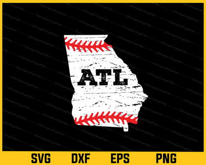 Atlanta Softball Softball Svg Cutting Printable File  - Premium Cutting Files in SVG, PNG & EPS Formats - Premium SVG Cutting Files for Crafts