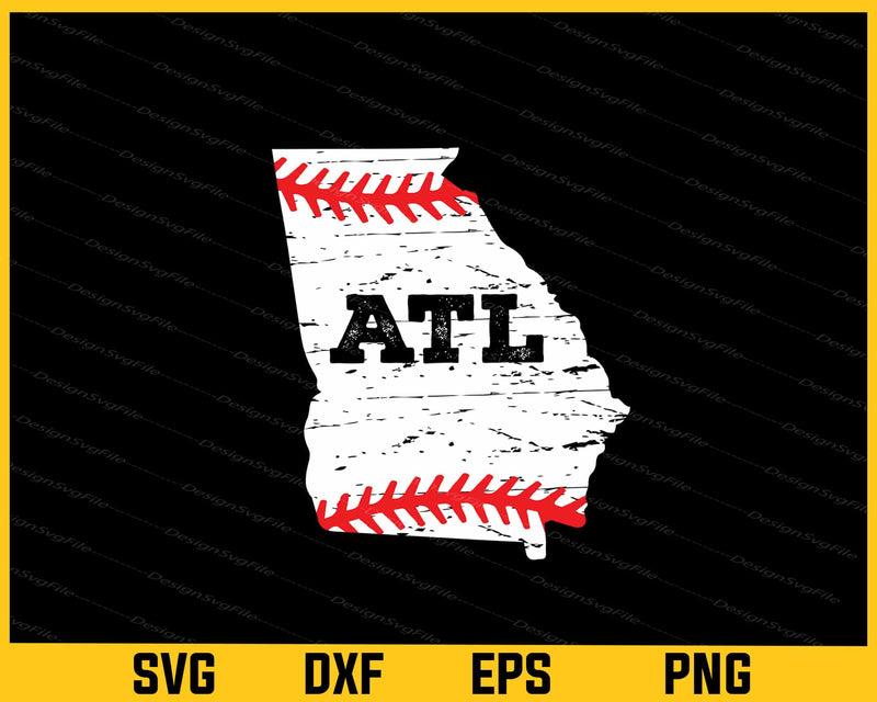 Atlanta Softball Softball Svg Cutting Printable File  - Premium Cutting Files in SVG, PNG & EPS Formats - Premium SVG Cutting Files for Crafts