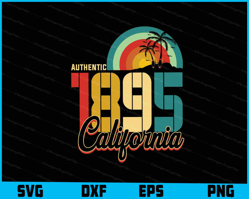 Authentic California SVG, Retro Summer