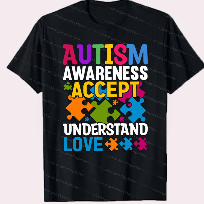 Autism Awareness Accept Understand Love Svg Cutting Printable File  - Premium Cutting Files in SVG, PNG & EPS Formats - Premium SVG Cutting Files for Crafts