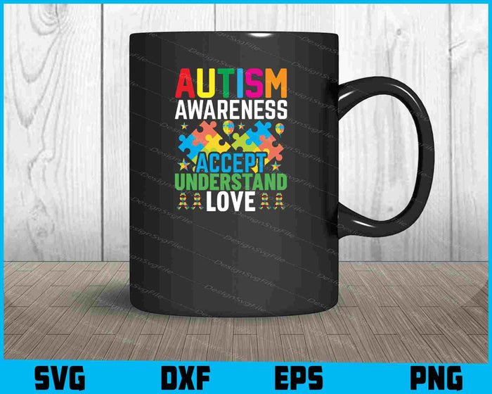 Autism Awareness Accept Understand Love vintage