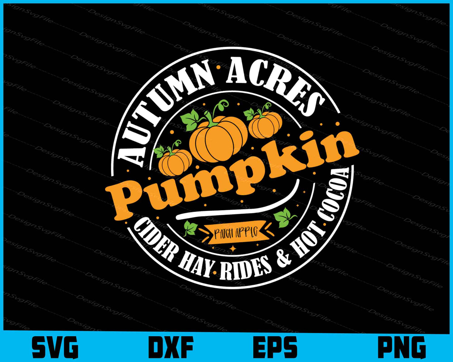 Autumn Acres Pumpkin Fall Thanksgiving SVG PNG Digital Printable File  - Premium Cutting Files in SVG, PNG & EPS Formats - Premium SVG Cutting Files for Crafts