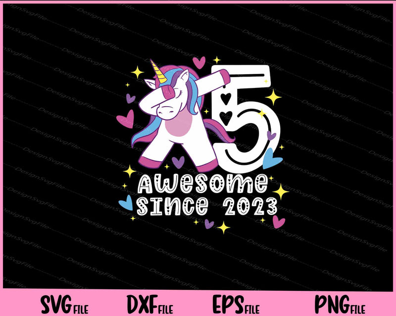 Awesome Since 2023 Dubbing Unicorn svg