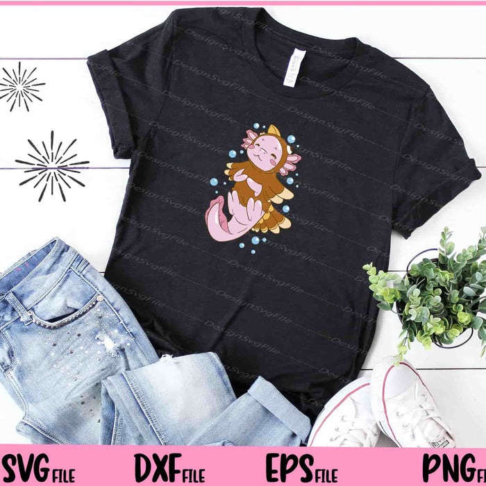 Axolotl With Turkey Costume Svg Cutting Printable Files  - Premium Cutting Files in SVG, PNG & EPS Formats - Premium SVG Cutting Files for Crafts