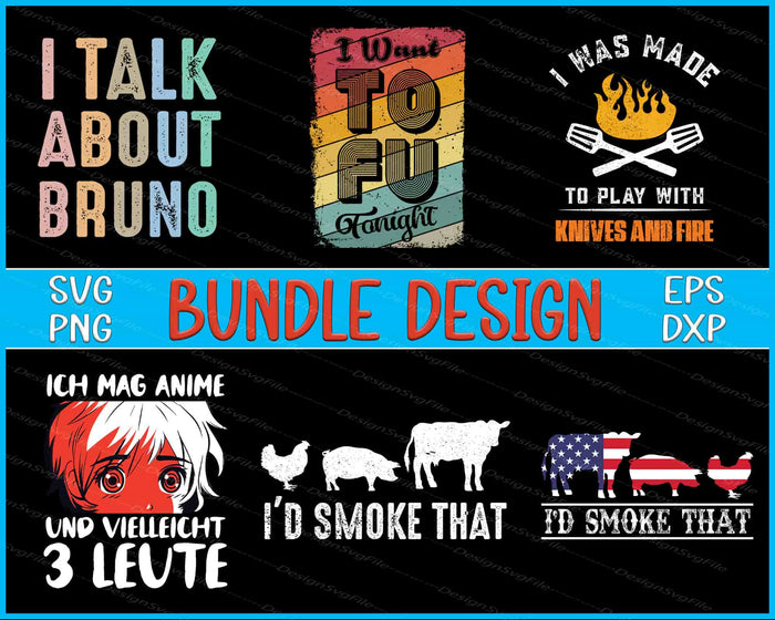BBQ Bundle SVG, Anime PNG Chef