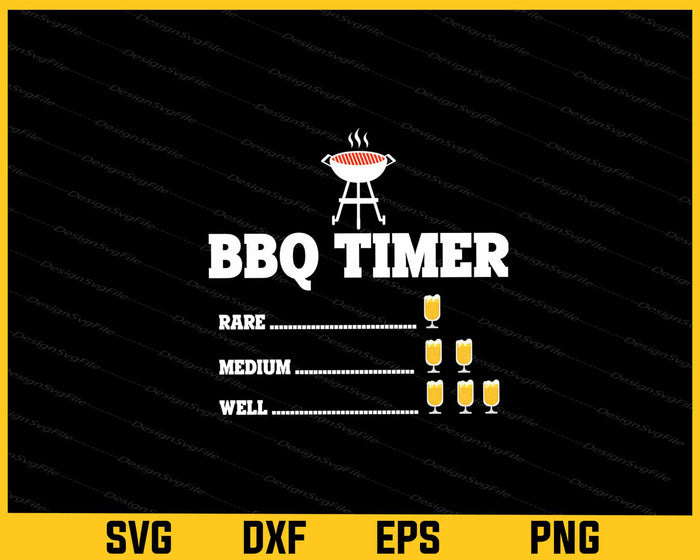 BBQ Timer Barbecue Svg Cutting Printable File  - Premium Cutting Files in SVG, PNG & EPS Formats - Premium SVG Cutting Files for Crafts
