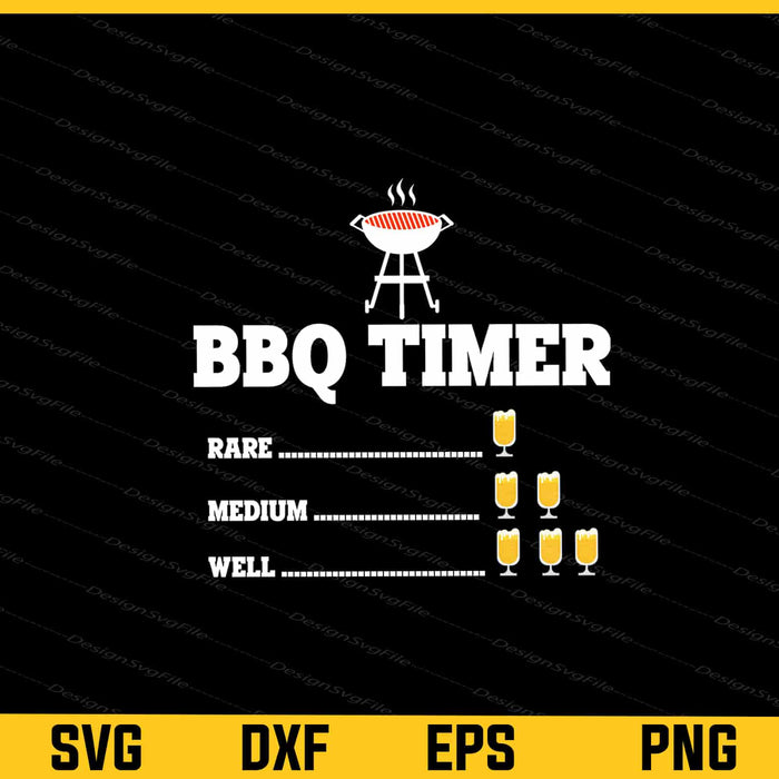 BBQ Timer Barbecue Svg Cutting Printable File  - Premium Cutting Files in SVG, PNG & EPS Formats - Premium SVG Cutting Files for Crafts