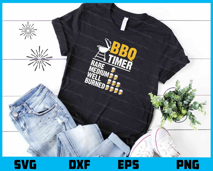 BBQ Timer Rare Medium Well Burned Svg Cutting Printable File  - Premium Cutting Files in SVG, PNG & EPS Formats - Premium SVG Cutting Files for Crafts
