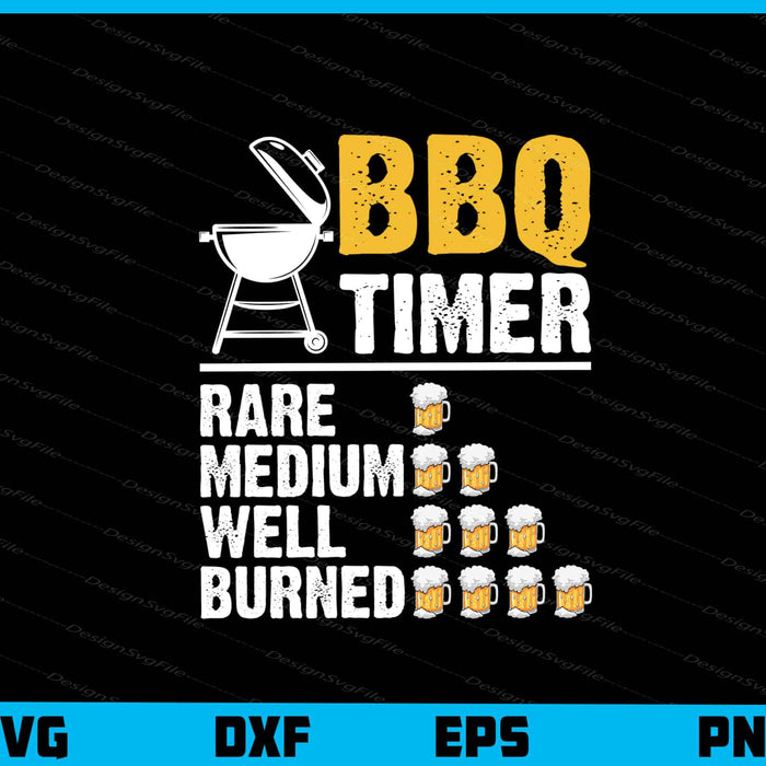BBQ Timer Rare Medium Well Burned Svg Cutting Printable File  - Premium Cutting Files in SVG, PNG & EPS Formats - Premium SVG Cutting Files for Crafts
