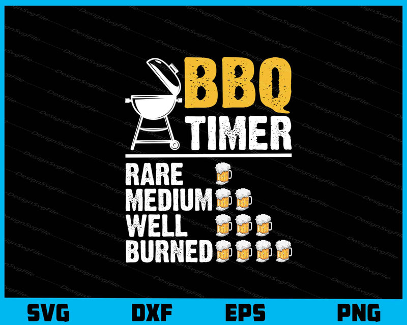 BBQ Timer Rare Medium Well Burned Svg Cutting Printable File  - Premium Cutting Files in SVG, PNG & EPS Formats - Premium SVG Cutting Files for Crafts